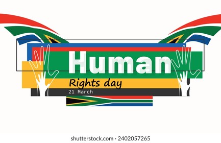 South Africa Human Rights Day. background, banner, card, poster, template. Vector illustration.