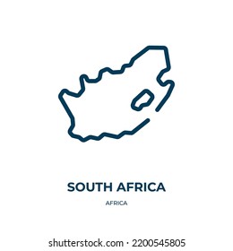 South africa icon. Linear vector illustration from africa collection. Outline south africa icon vector. Thin line symbol for use on web and mobile apps, logo, print media.