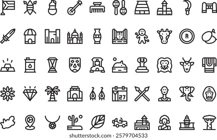 South africa icons High-Quality Vector Icons Collection with Editable Stroke. Ideal for Professional and Creative Projects