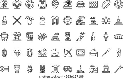 South africa icons icons Simple vector icon. Illustration symbol design template for web mobile UI element. 