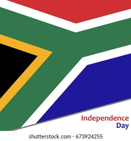 South Africa independence day with flag vector illustration for web