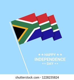 South Africa Independence day typographic design with flag vector