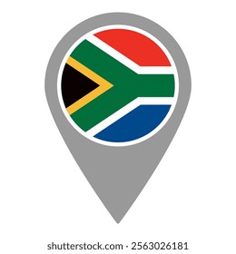 South Africa Location Pin Icon Vector Illustration