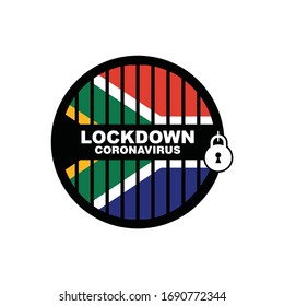 South Africa Lockdown Preventing Coronavirus Spread Or Outbreak, Lockdown Design Vector, Lockdown Coronavirus Design Vector,Covid 19 Lockdown, 