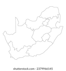 South Africa map with administrative. Map of South Africa