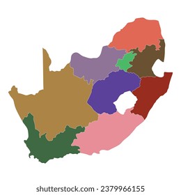 South Africa map with administrative. Map of South Africa