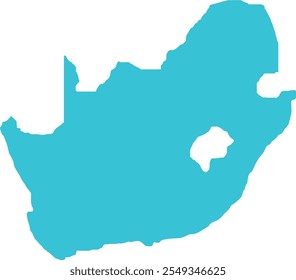 South Africa MAP in Blue, Country Map, South Africa, Border Map, Border line of South Africa, Geographic Map