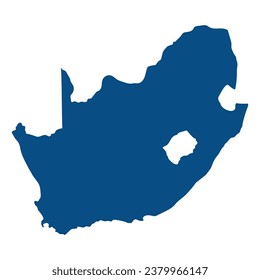 South Africa map. Map of South Africa in details in blue