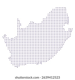 South Africa map dotted pattern design purple circle