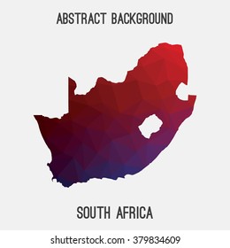 South Africa map in geometric polygonal style.Abstract tessellation,modern design background. Vector illustration EPS8