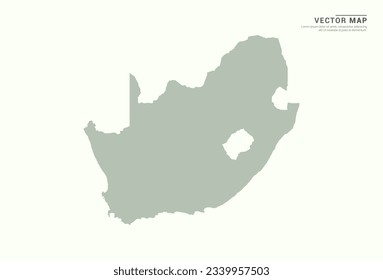 South Africa map of green vector modern.