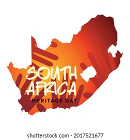 South Africa Map Heritage Day