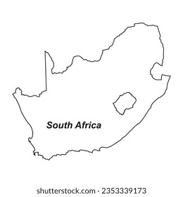 Südafrika-Karte Symbol, Vektorgrafik-Symbol