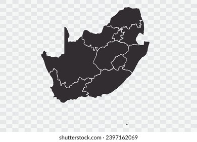 South Africa Map iron Color on White Background quality files Png