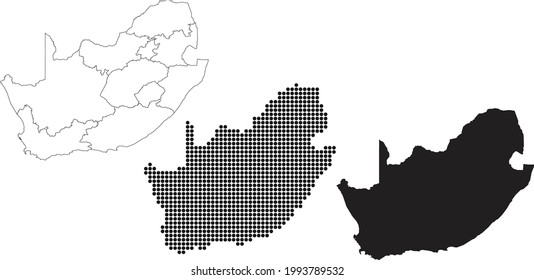 South Africa map isolated on a white background.