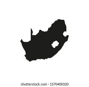 South Africa Map, on white background. Vector illustration.