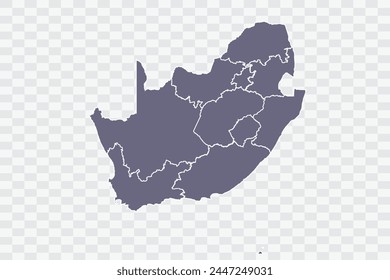 South Africa Map pewter Color on White Background quality files Png