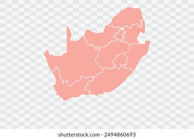 South Africa Map salmon Color Background quality files png