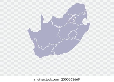 South Africa Map silver Color on White Background quality files Png