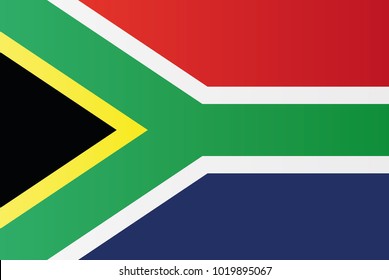 South Africa national flag. Republic of South Africa vector illustration symbol.