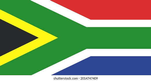 South Africa National Flag, Vector Format Eps 10.