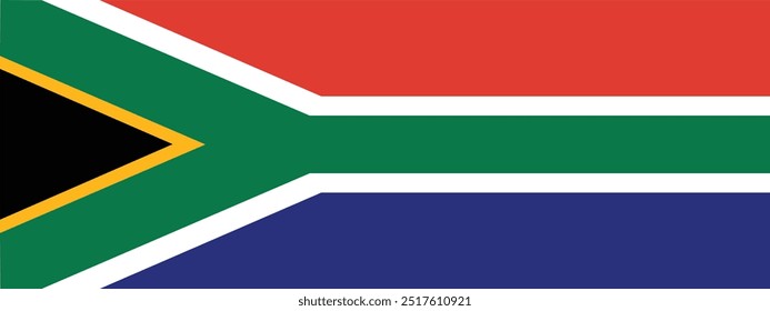 South Africa Rectangular flag vector design and illustration , National flag of South Africa