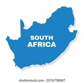 South Africa simple flat vector illustration map