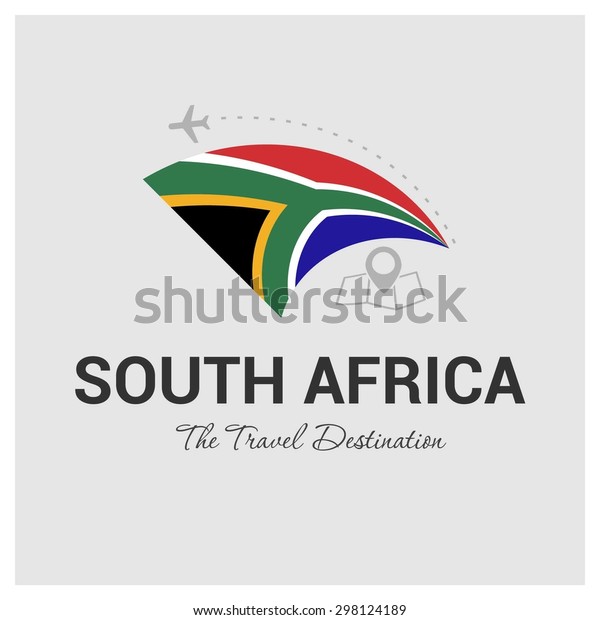 South Africa Travel Destination Logo Vector Stock Vector Royalty Free