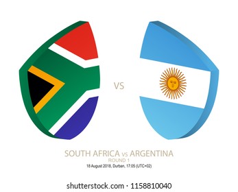 South Africa vs Argentina, 2018 Rugby Championship, round 1.