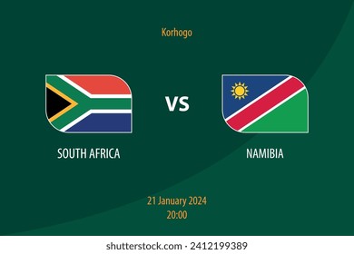 South Africa vs Namibia football scoreboard broadcast template for soccer africa tournament 2023