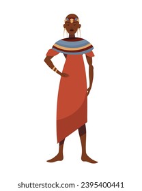 south africa woman character illustration isolated