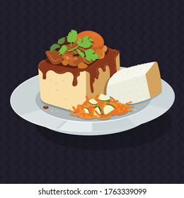 South African Bunny Chow On Plate