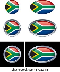 South African Flag Buttons