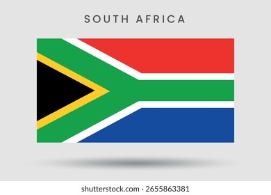 Bandeira sul-africana em vetor