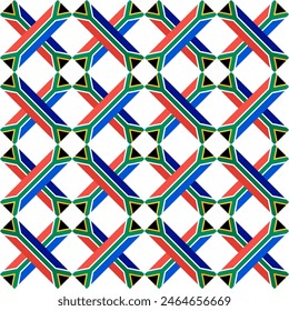 south african flag pattern. geometric background. vector illustration