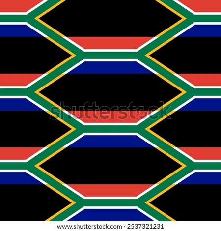 south african flag pattern. geometric background. vector illustration