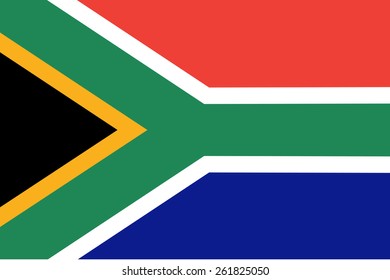 South African Flag. Vector Art.