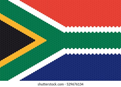 South African National Flag Vector Polygon Design
