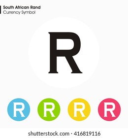South African Rand sign icon.Money symbol. Vector illustration.

