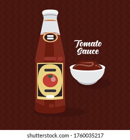 South African Tomato Sauce Bottle and Bowl