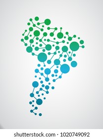 South America Connections. Vector Illustration