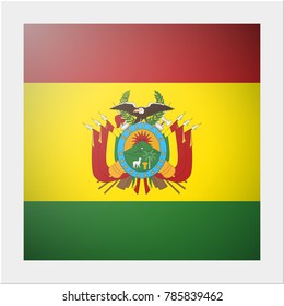 South America continent flag collection with photo of Bolivia flag , vector , illustration