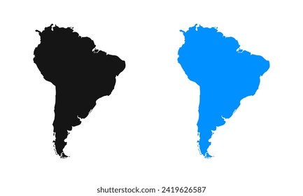 El continente sudamericano. Mapa de Sudamérica. Forma de Sudamérica