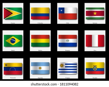 South America Country Flag Icon Vector Stock Vector (royalty Free 