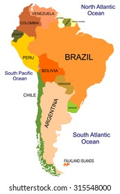 South America- detailed map