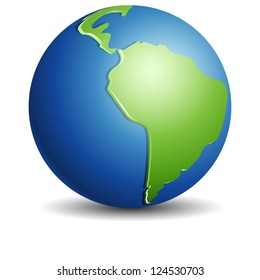 South America Globe