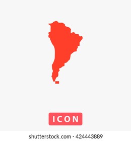 South America Icon Vector. 