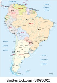 south america map