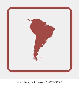 South America map.