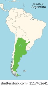 south america map, argentina 